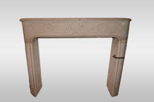 Antique white marble fireplace from early 1800s France