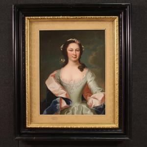 Great 19th century painting portrait of a gentlewoman