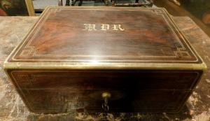 dars517 - writing box, mid-19th century, cm L 33 x H 15 x D 23