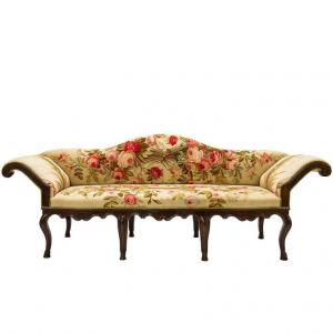 Louis XV sofa upholstered with an authentic Aubusson tapestry - M/1910
