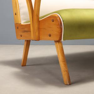 50s Vintage Two-Tone Velvet Loveseat - Foto 7