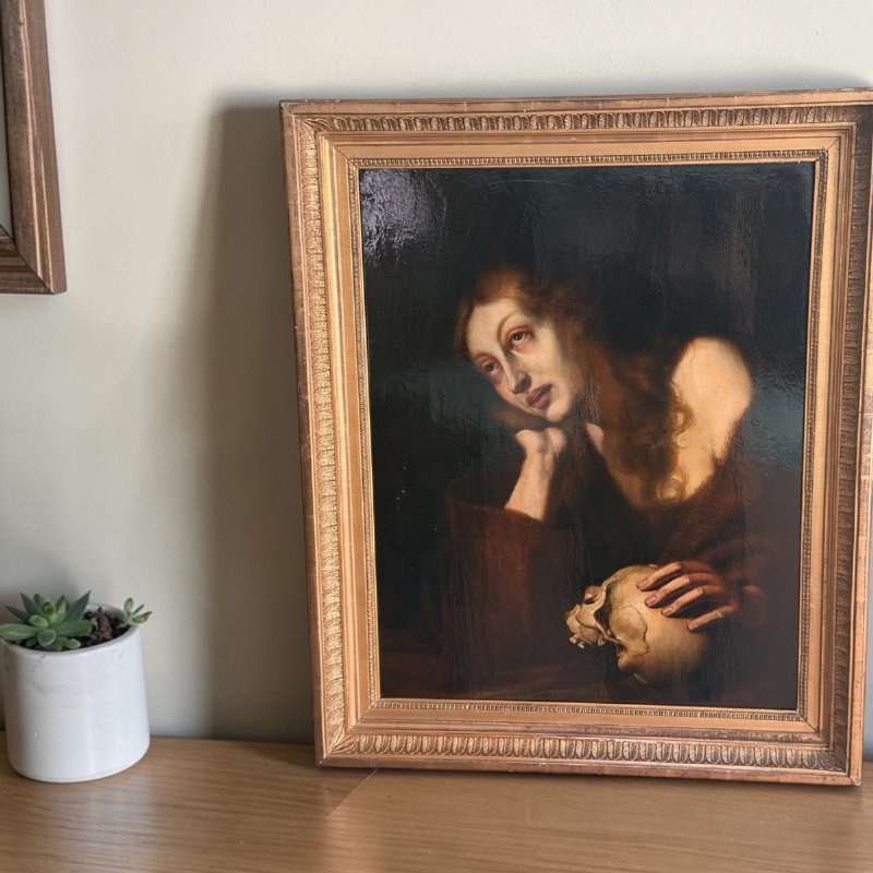 Maddalena Penitente - Olio su tavola, ambito di Matthias Stomer
