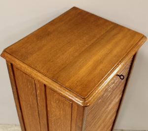 Antique oak roll-top archive filing cabinet - Foto 8