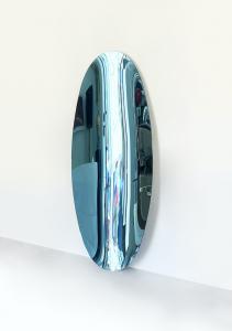 Concave blue mirror - Contemporary
