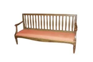 Italienisches Sofa aus dem späten 18. Jahrhundert im Louis-XVI-Stil aus vergoldetem Holz