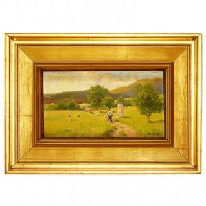 Silvio Poma: Berglandschaft mit Spaziergang auf dem Pfad