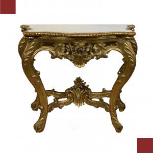 GOLDEN TUSCAN CONSOLE CARLO X EARLY 19TH CENTURY