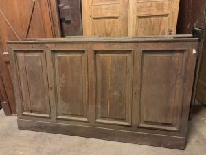 DARB234 - Boiserie in legno di rovere, epoca '800, 8 metri lineari x H 107