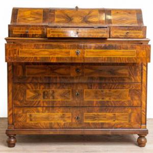 Österreichische Nussbaum-Schreibkommode, Louis XVI Stil