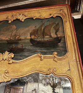 SPECC587 - 18th century wooden fireplace mirror - Foto 8