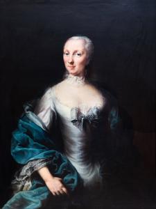 Ritratto di Nobildonna Piemontese, olio su tela, Epoca '700, Portrait of a Piedmontese Noblewoman, oil on canvas, 18th century