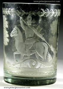 Sankt Petersburg, kaiserliche russische Glasmanufaktur. Letztes Drittel des 18. Jahrhunderts. Für den persönlichen Besitz des Königshauses.