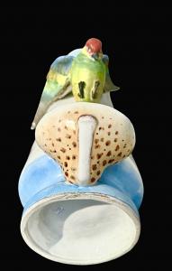 Porcelain vase with applied parrot and insect and butterfly decoration, Thuringian manufacture (probably Sitzendorf), Germany - Foto 6