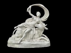 Terracotta sculpture depicting the myth of Juno and Io. Nove di Bassano.