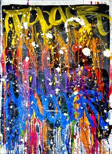 JonOne, "Ohne Titel", Acryl auf Papier, 2020, signiert
