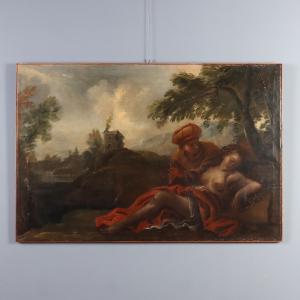 Dipinto Cefalo e Procri XIX Secolo