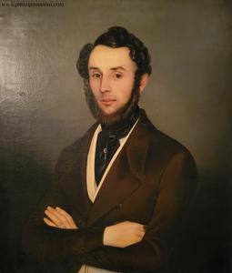 Ferdinand Georg Waldmüller (1793–1865) Magistrale ritratto maschile di ricco borghese