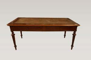 Elegante antica scrivania francese stile Luigi Filippo in mogano del 1800