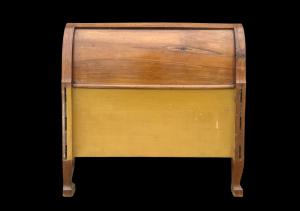 ‘Boat’ bed in solid walnut wood. Louis Philippe period.
