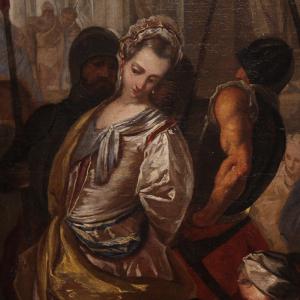 Grande dipinto veneziano del XVI secolo, Cristo e l’adultera - Foto 7