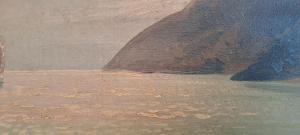 NOCTURNO EN PORTO VENERE - Óleo sobre lienzo - GIUSEPPE CASELLI (1893 - 1976) - Foto 6