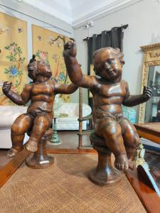 Coppia di Angeli in legno XVII secolo