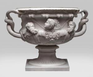 Doppelhenkelvase aus Marmor, zugeschr. Bartolini