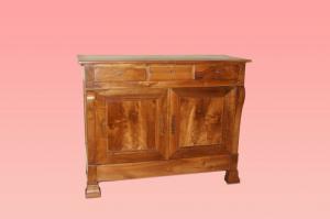 Grande servante credenza Luigi Filippo del 1800 in legno di noce 2 porte