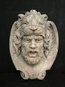 Spettacolare mascherone in Pietra di Vicenza - Ercole - 45 x 37 cm