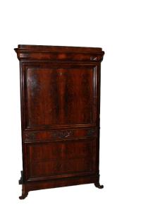 Grande secretaire Biedermeier da segunda metade do século XIX em pena de mogno