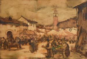 VITTORE ANTONIO CARGNEL - Das Fest von Farra di Soligo (1929)