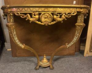 TAV314 - Drop-shaped console, 18th century, measures cm L 117 x H 90 x D 50