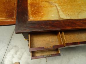 Scrivania in stile Impero in mogano Napoleone III con bronzi fine "800 francese - Foto 7