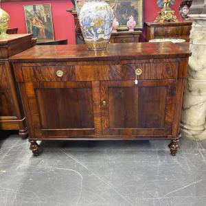 Antica credenza servante Carlo X in noce Lastronata primi 800 restaurata !Mis  cm 128 x cm 62 h 86 