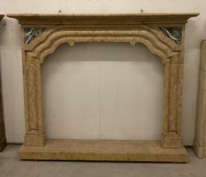 Antique Nembro marble fireplace from the early 18th century
