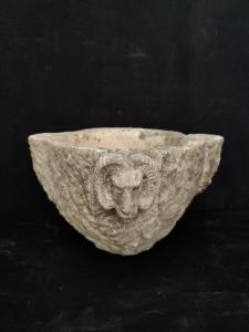 Meraviglioso Mortaio in marmo da farmacia finemente scolpito - 29 x 28 cm
