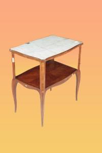 Antico tavolino a due piani francese del 1800 stile Transizione