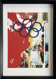 Anelli olimpici - Mimmo Rotella (1918-2006)
