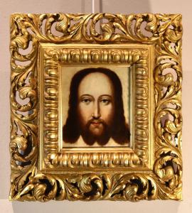 Volto di Cristo come Salvator Mundi, Pittore fiammingo XVI/XVII secolo