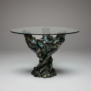 Tavolino in ceramica, Italia, anni '50, Ceramic side table, Italy, 1950s