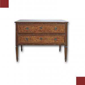 LUIGI XVI CHEST OF DRAWERS, VENEERED, SECOND HALF OF THE 18TH CENTURY