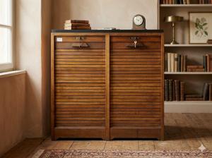 Oak Roll-Top Cabinet - Restoration Included_car 3386