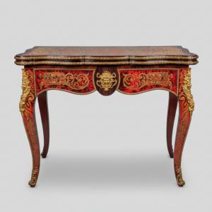 Consolle da gioco in intarsio Boulle, XIX Secolo, Boulle inlay gaming console, 19th century