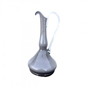 Caraffa in vetro incamiciato grigio lattimo.Manifattura Nason,Murano.