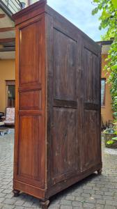 Armadio dispensa antico in ciliegio pannellato - Foto 10