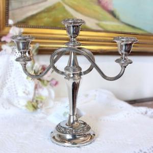 Candelabro antigo banhado a prata