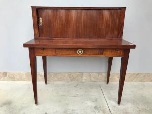 Mahogany Desk/Writing Table with Roller Shutter - Restored (work in progress)_car 2451
