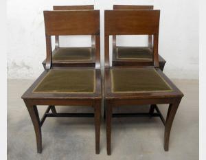 4 Venetian walnut chairs Art 307