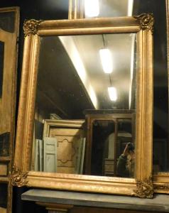 specc246 - 19th-century gilded mirror, w 84 x h 110
