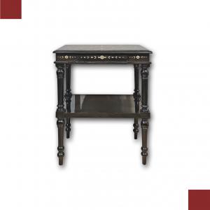 EBENIZED SIDE TABLE WITH INLAY, SECOND HALF OF THE 19TH CENTURY
